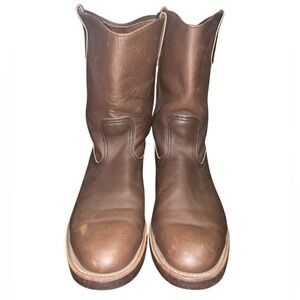 Red Wing Pecos Boots Brown US 12 C Leather Pull on Made In USA
